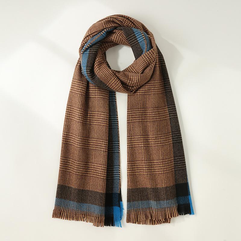 New Imitation Cashmere Scarf Japanese and Korean Sweet Mid-length Scarf for Women Autumn and Winter Tassel Scarf Shawl for Women