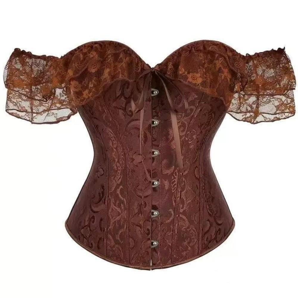 Vintage Corset Bustier Top Sexy Corset Waist Trainer New Jacquard Underbust Corset  Women Gift