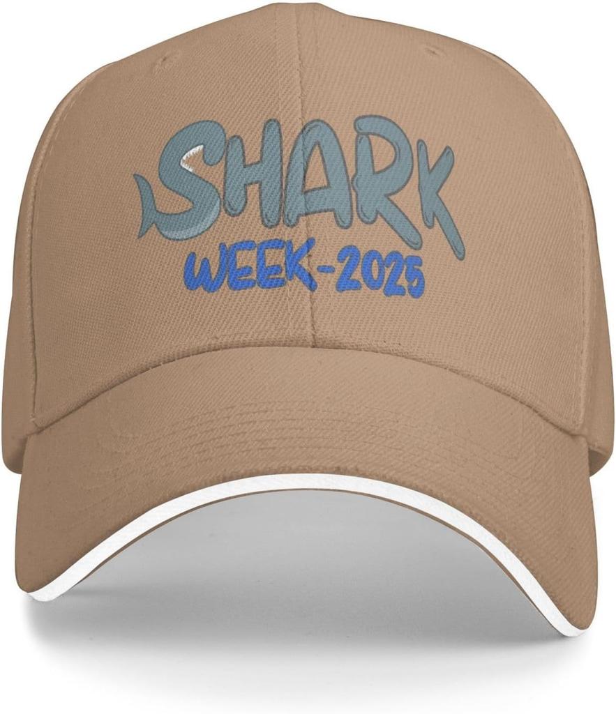 Shark Week Graphic Print Baseball Cap Polyester Casual Outdoor Adjustable Hat