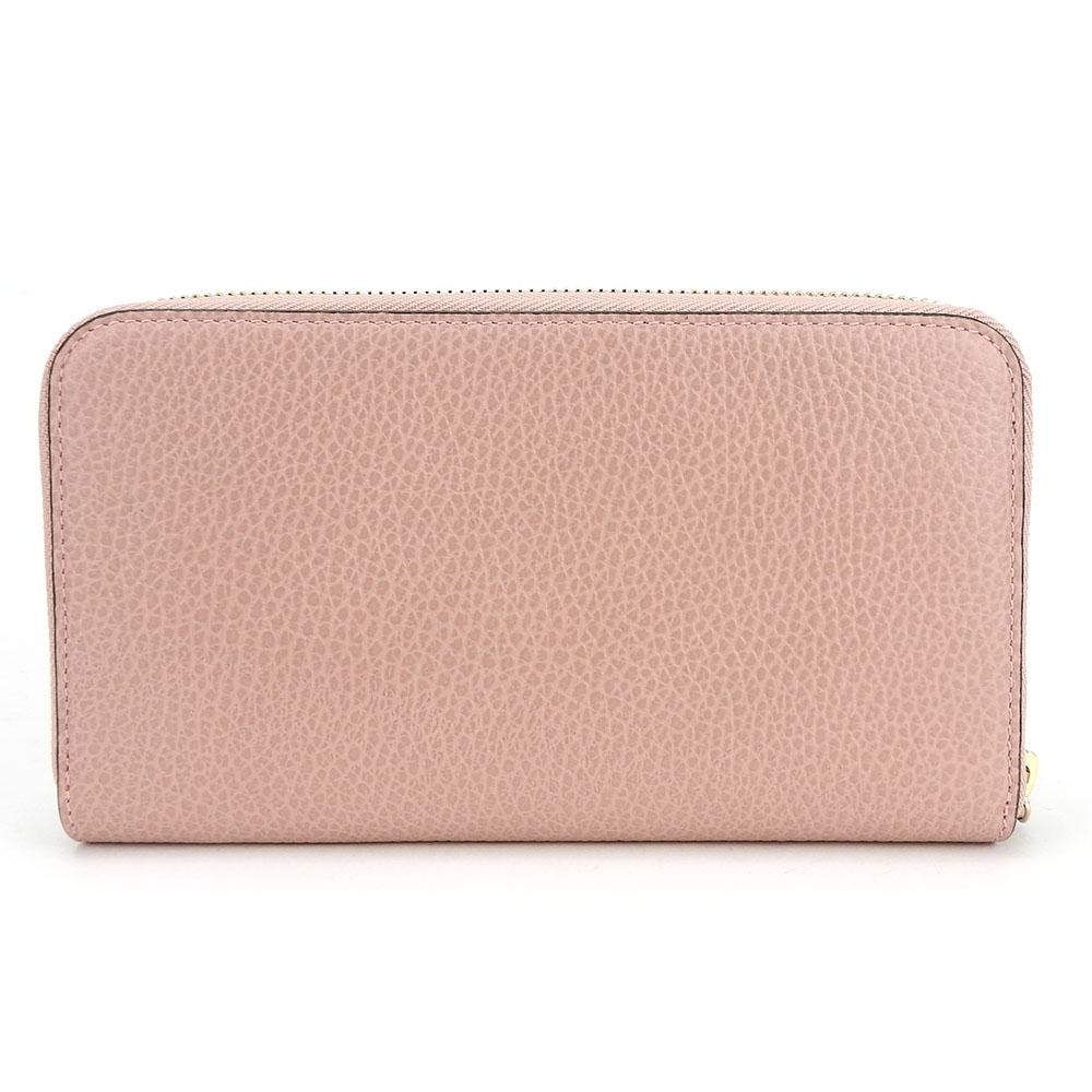 Used GUCCI Purse 449347 Interlocking Leather Pink Pink Zip Around