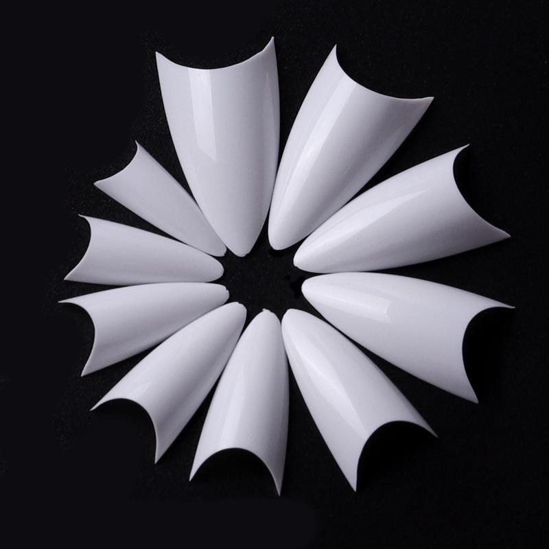 Manzilin Nail Pads, French Pointed Nail Pads, Nail Patches, False Nail Pads Finished Pack Of 500 Pieces