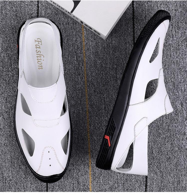 Men's Summer Breathable Cowhide Slip-On Shoes