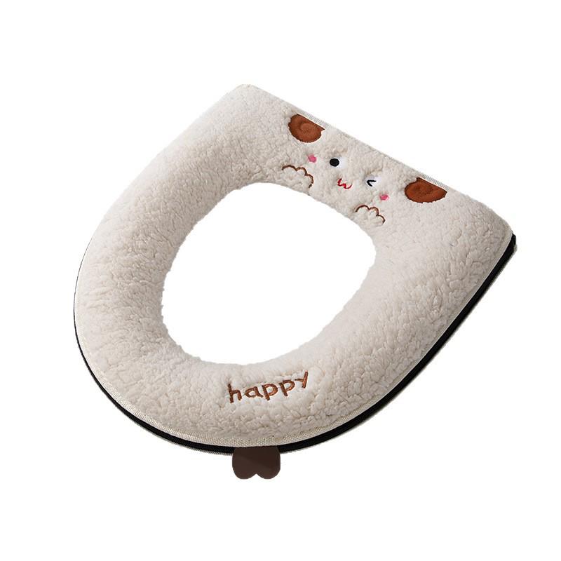 Winter Zippered Toilet Seat Cushion Set - Warmth for Newcomers