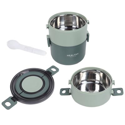 Thermal Lunch Box 2200ml Three Layer Detachable Compartment Design Portable 304 Stainless Steel