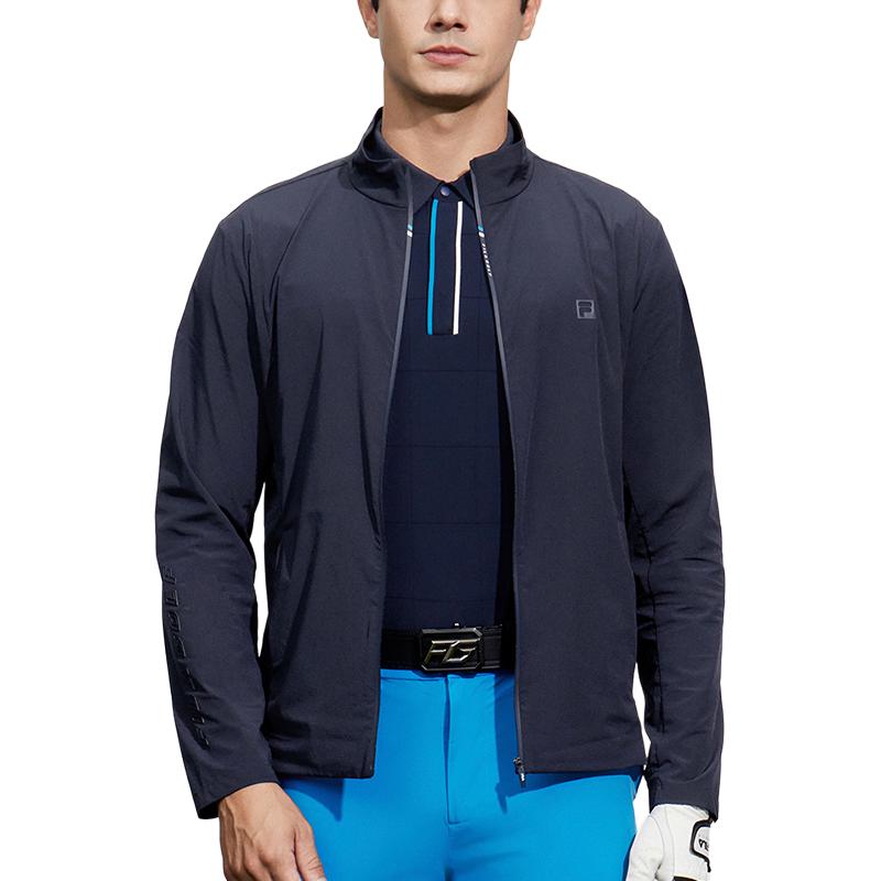 New FILA Trench Coat Men's Tide Blue A11M425701FDB