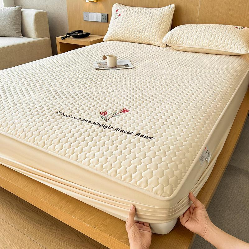 

Набор из 3 шт. мягких полиэстеровых наматрасников, дышащий, легкий, однотонный, для всех сезонов, машинная стирка, необходимый для комфортной спальни 150*200CM