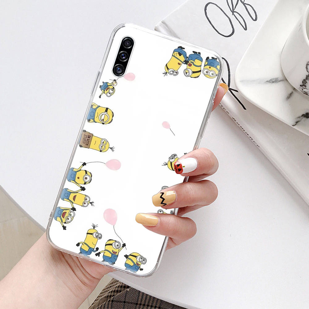 Husă Transparentă pentru Samsung A04 A14 A23 A34 A54 M23 M33 M52 M53 Realme Narzo 50 50I 50a Prime C35 C55 C30S 10 9 Pro M-77 Desene Animate Minioni