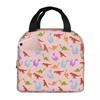 Cartoon Cute Dinosaur Pattern Insulated Lunch Bag for Women Office Cooler Thermal Food Box Tote Portable Lunch Boxes Container