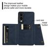 Leather Cover For Samsung Galaxy S25 Edge S24 A05 A05S A06 A15 A16 A25 A26 A33 A34 A35 A36 A53 A54 A55 A56 Card Slots Phone Case