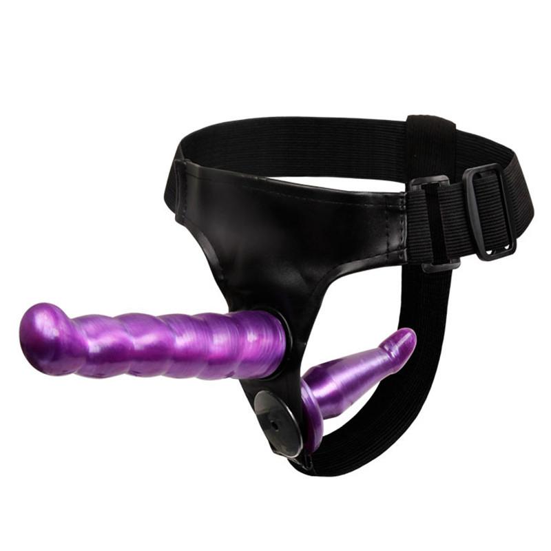 Doppelter Penis mit zwei Enden, Strapon, ultraelastischer Gurt, Umschnalldildo, Sexspielzeug für Erwachsene für Frauen und Paare, weiche Analdildos