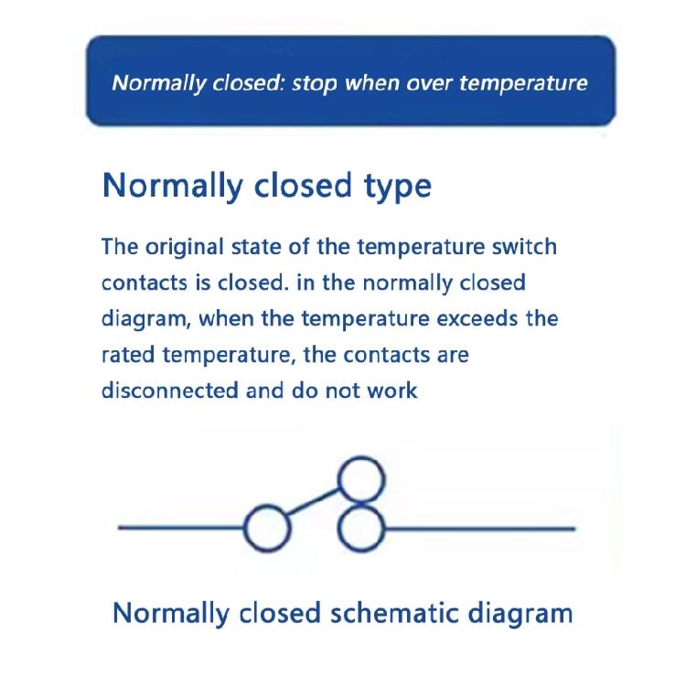 Metal KSD301 Thermal Fuse Switches Replacement 250V 10A Normally Closed Thermostat Temperature Switches Easy To Install