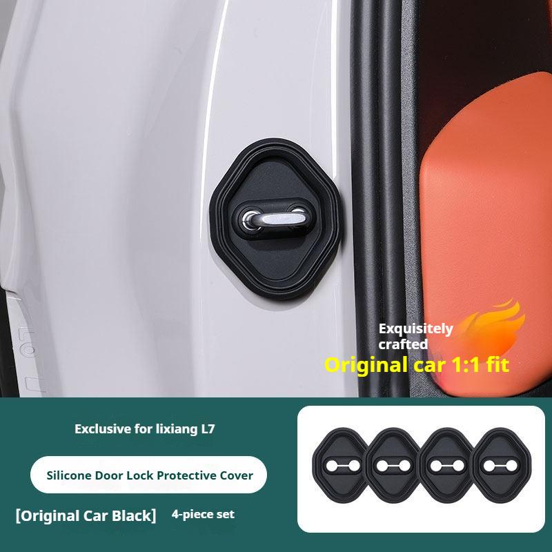 Car Door Lock Cover for Li Lixiang I6 I8 L6 L7 L8 L9 Car Door Lock Catch Silicone Protection Cover Li Ideal Auto Door Limiter