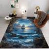 3D Höhlenlandschaft, Meerblick Fußmatte Geheimnisvoller Antiker Boots Teppich Wohnzimmer Schlafzimmer Küche Badezimmer Anti-Rutsch-Teppich