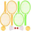 2pcs Mini Badminton Racket & 1pc Badminton 1pc Table Tennis Two Person Interactive Universal Sports Game Birthday Gifts