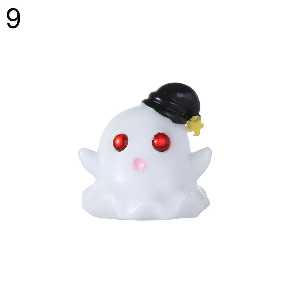 1Pcs Ghost Garden Decorations Miniature Figurines Cute Micro Landscape Ornaments Halloween Decor Halloween Ornaments Resin Craft