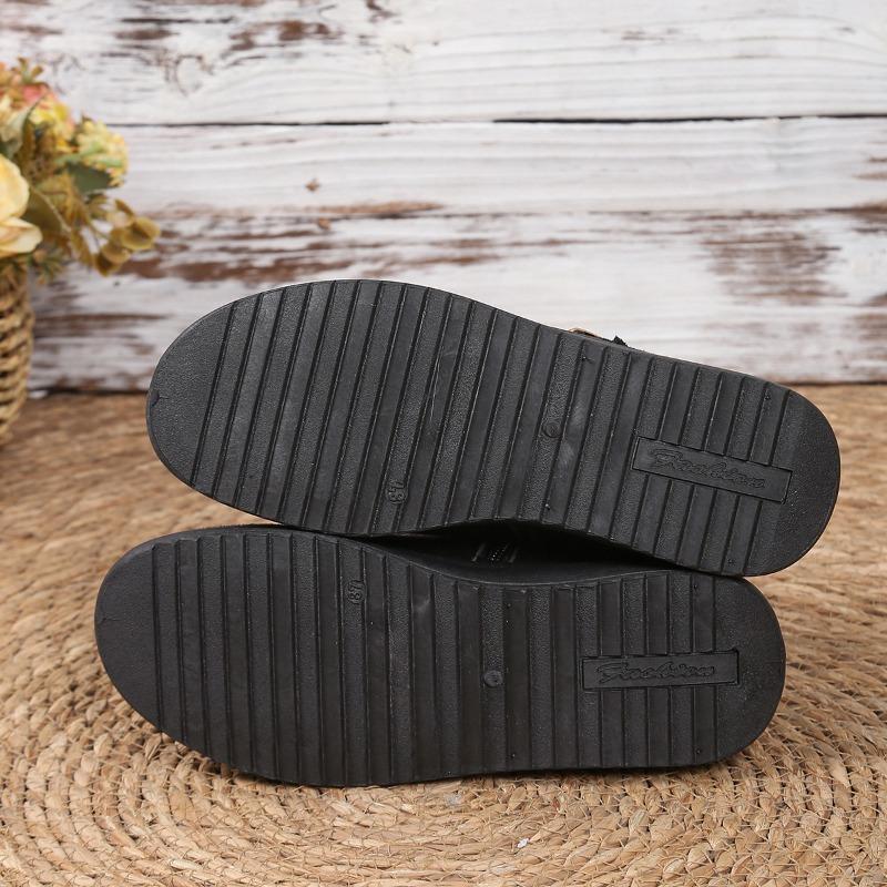 Damen Winter Knöchelhohe Schneestiefel - Verdickt, Mit Fleece Gefüttert, Weich - Sohlige, Warm