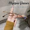 Neutral Fashion Finished Myopia Glasses New Retro Small Round Frame Glasses Hd Blue Light Blocking Myopia Glasses 0 To -3.5-4.0