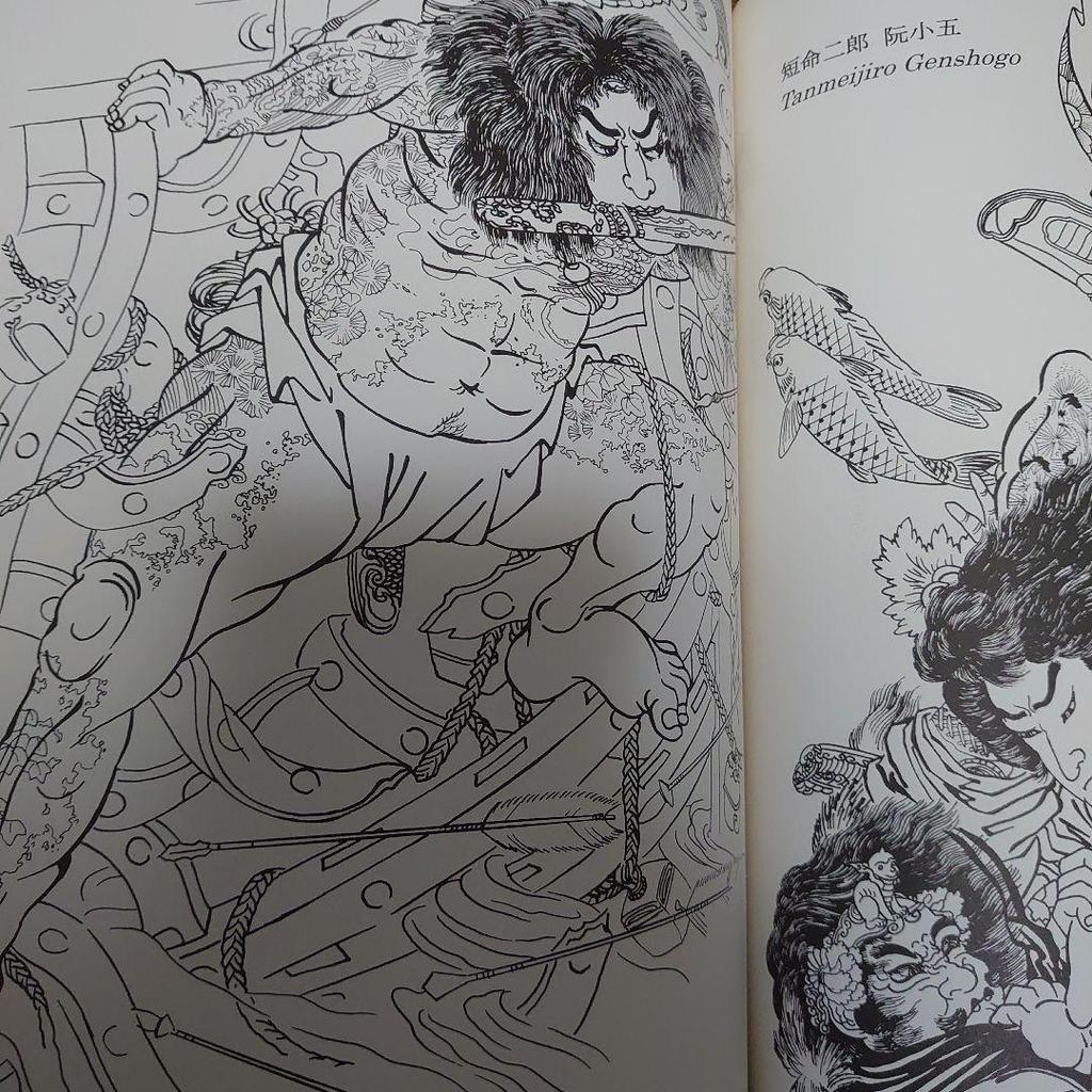 [USED] Tattoo Book: Kuniyoshi Suikoden Sketches, Original Tattoo Drawings, Tattoobooks