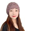 Knitted Hat Woman Autumn Winter Wool Beanie With Breathable Design For Casual Wear