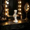 Dark Romantic Figurine Skeleton Hand Holding Rose Ornament, 3D Printed Gothic Aesthetic Exquisite Detailed Art Niche Decor, Stable Base Compact