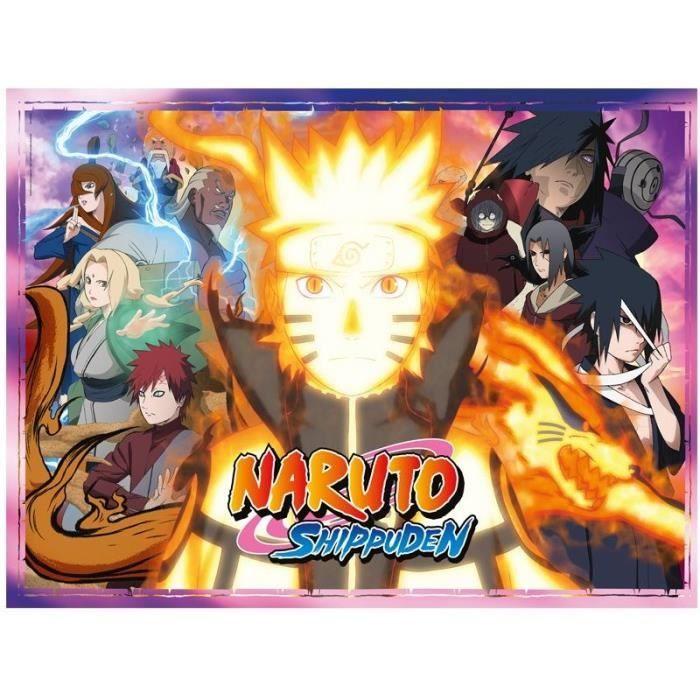 Puzzle naruto shippuden - winning moves - 1000 pièces - dessins animés et bd - jaune