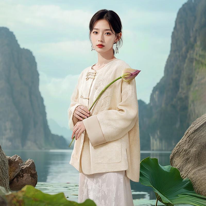 

Куртка атласная в новом китайском стиле «Цю Шуй И Жэнь» L