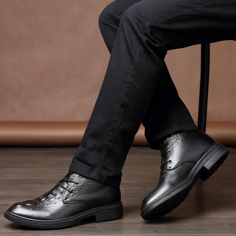 Fashion New Boots Men High Quality Sale Winter Boots Genuine Leather Male All-match Low Top Shoe 2024 Stylish Lace-Up  Boots