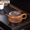 220ml Yixing Purple Clay Teapot Handmade Large Caliber Pot Raw Ore Dragon Kiln Wood Burning Mud Kettle With Infuser Zisha Teaset