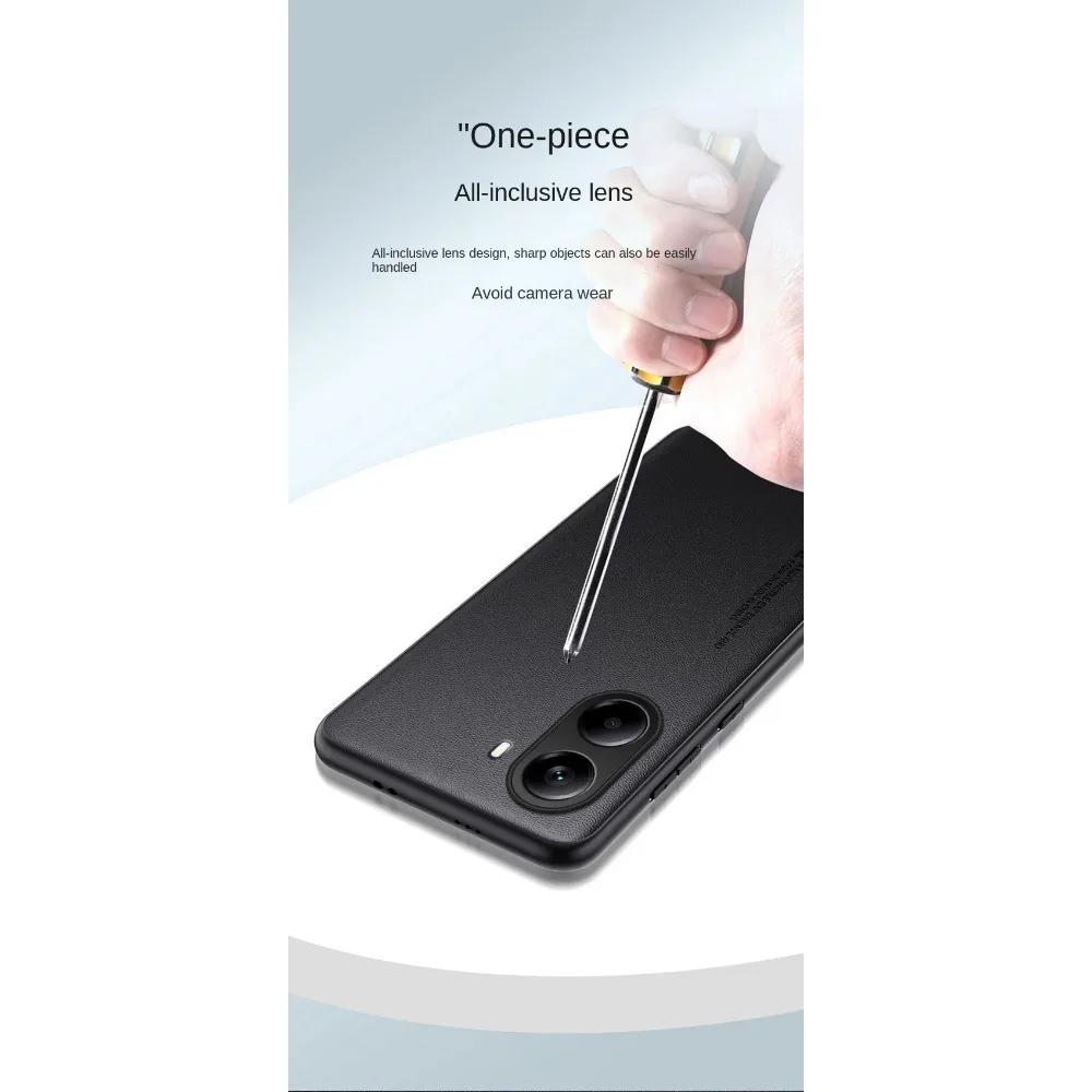 Busine Sle Leather Metal Car Magnetic Holder Phone Case for POCO X7 F6 X6 F5 X5 Pro Pro M6 4G C75 C65 Skin Feel Protect Cover