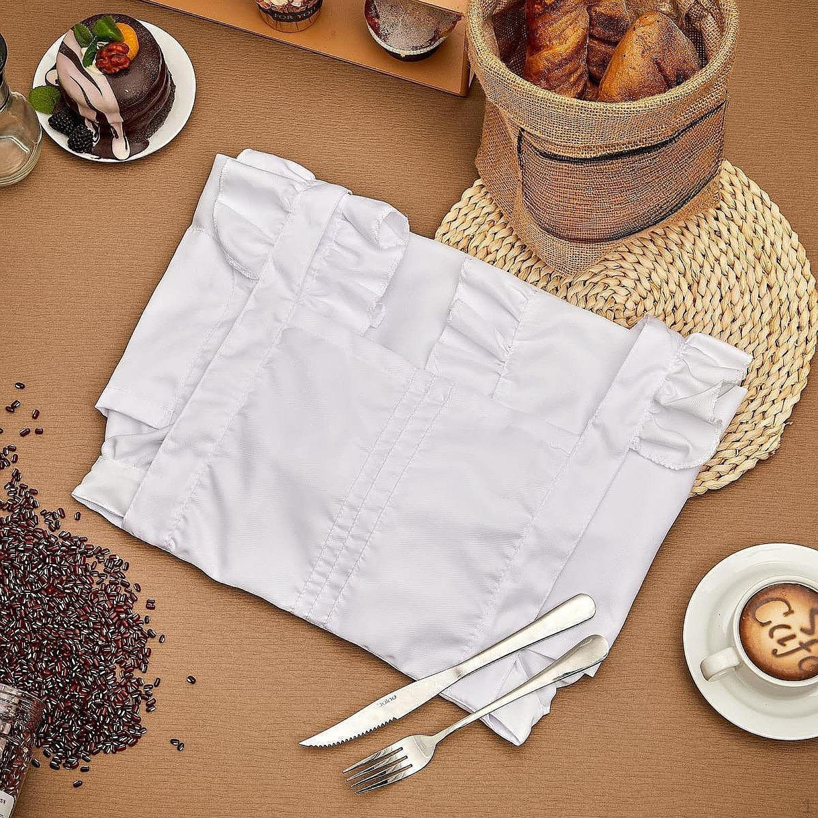 

Фартук горничной с оборками в стиле ретро, подарок, костюм для косплея, полиэстер, для выпечки с передними карманами, регулируемый для дома