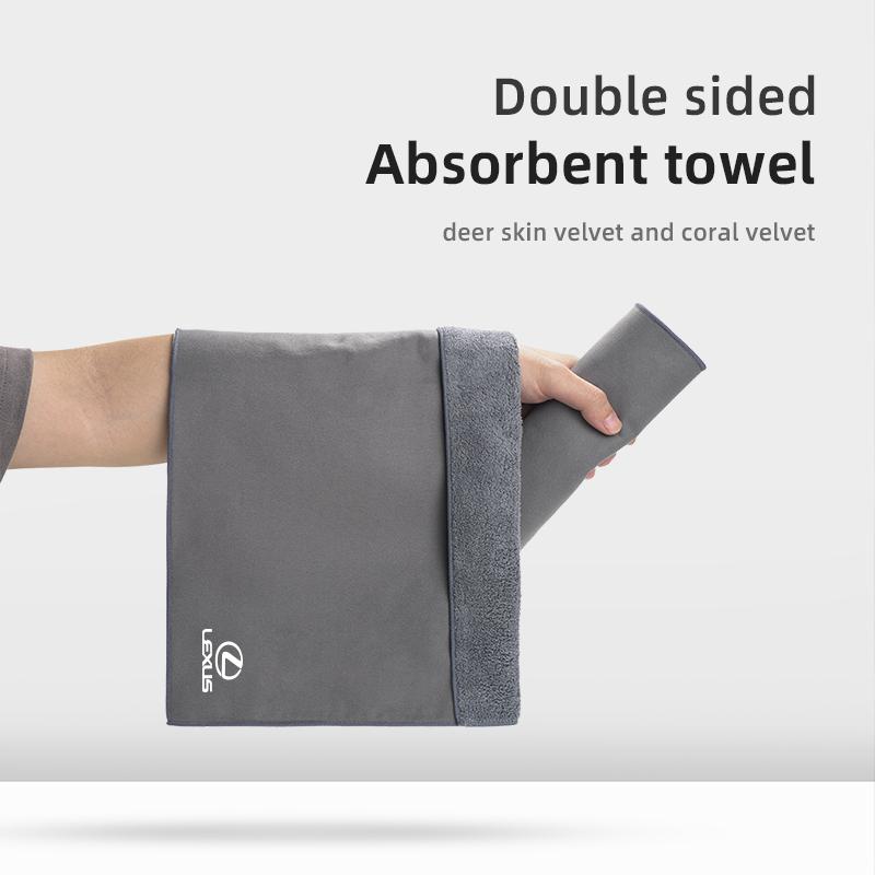 Serviette Microfibre pour Voiture Super Absorbante Chiffon d'Entretien Nettoyage Voiture Pour Lexus F SPORT LBX NX RX 350h 450h Hybride Rechargeable ES UX 300e GS