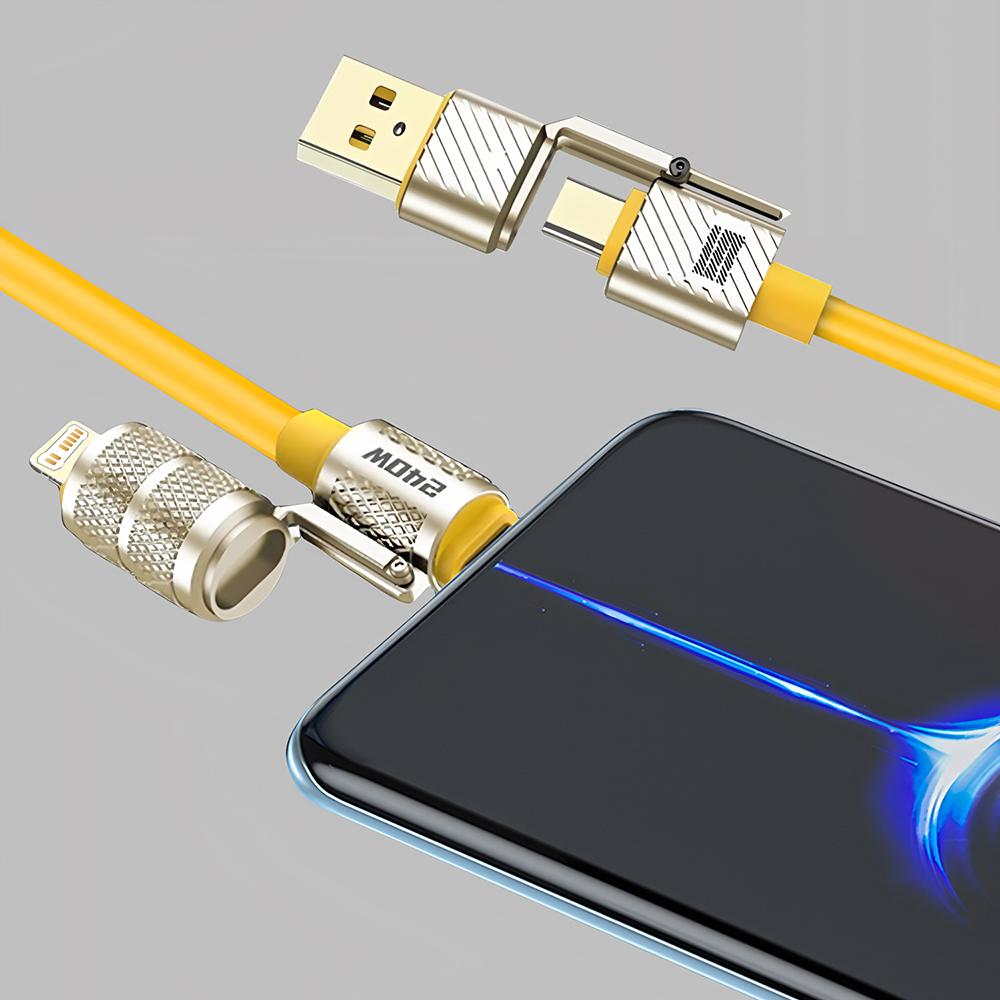 240W Multifunctionnal Cord 4-in-1 Fast Charging Data Cable Super Suitable For iPhone/Xiaomi/Huawei/Samsung Quick Charge Wire