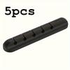 10/5/1pc Multi-Slot Cable Organizer Clip - Plastic Cord Management System for Desk, Home, Office, and Car, Wire Holder Accessory