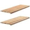 VidaXL Window Sills 2 Pcs Untreated 120x40x2cm Solid Oak Wood 4009122