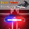 Rechargeable Bicycle Tail Light Solar Power Bike Rear Light Long Endurance Road Cycling Warning Flashlight Taillight MTB Lamp
