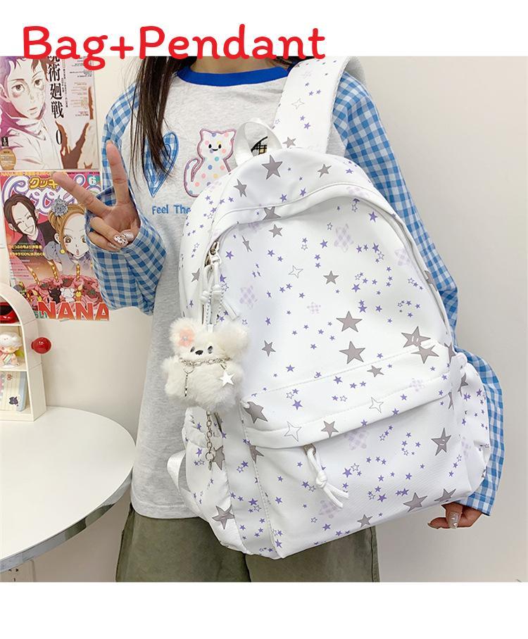 Forest Style Starry Backpack For School Students With Breathable Oxford Fabric