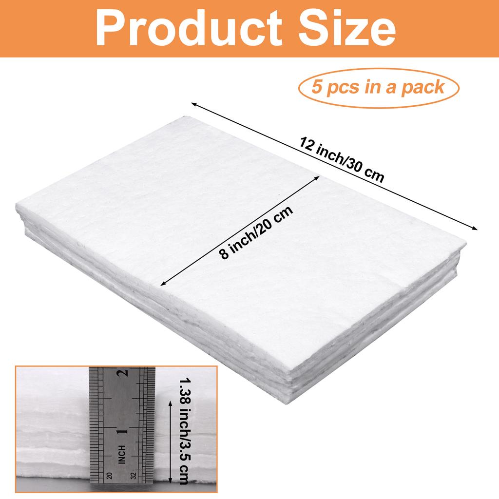 5 Pcs Premium Ceramic Wool For Portable Tabletop Firepit To Extend Burn Time Table Top Firepit Sponge Cotton Core Ceramic Fiber