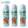 1-10PCS Capybara Sports Water Bottle Straw for Outdoor Camping Picnic School Reusable Portable Drinkware Summer Holiday Gift