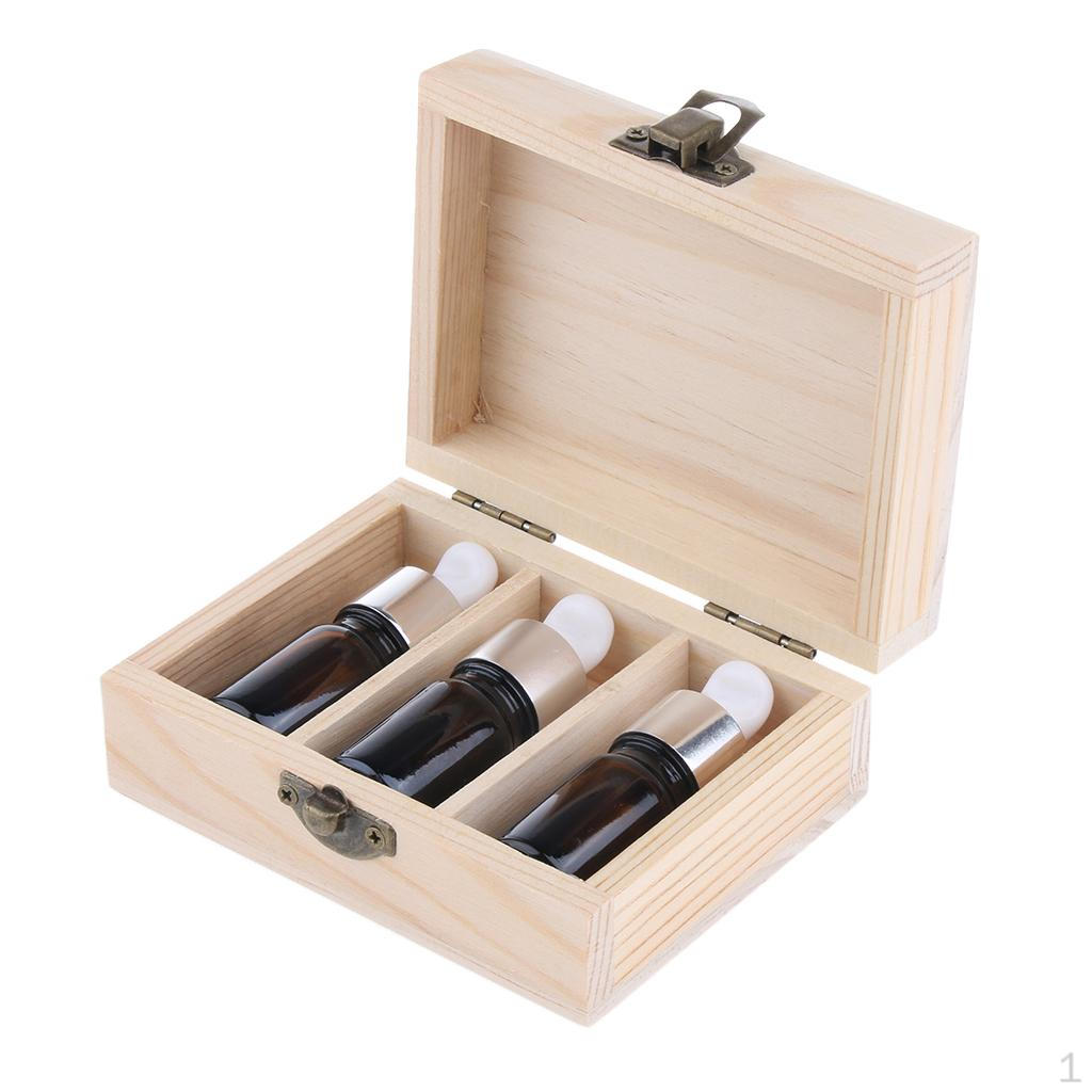 Buy Natural Wood Essential Oils Storage Box Display Carry Case Holder 3