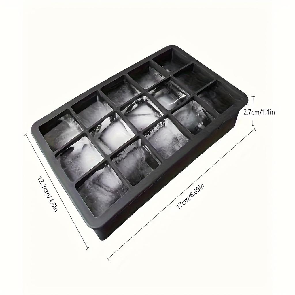 15 Compartments, Food-Grade, Suitable for DIY Drinks And Party Beverages,Square Ice Mold, Ideal for Summer Cold Drinks Ice Cube
