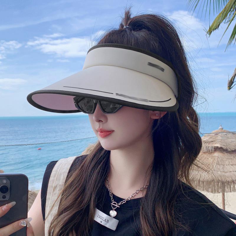 Sun hat women's outdoor empty top sun hat cycling windproof travel beach hat
