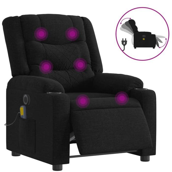 VidaXL Electric Reclining Massage Armchair, Relaxation Chair with Adjustable Backrest and Footrest, Salon Seat 3206572