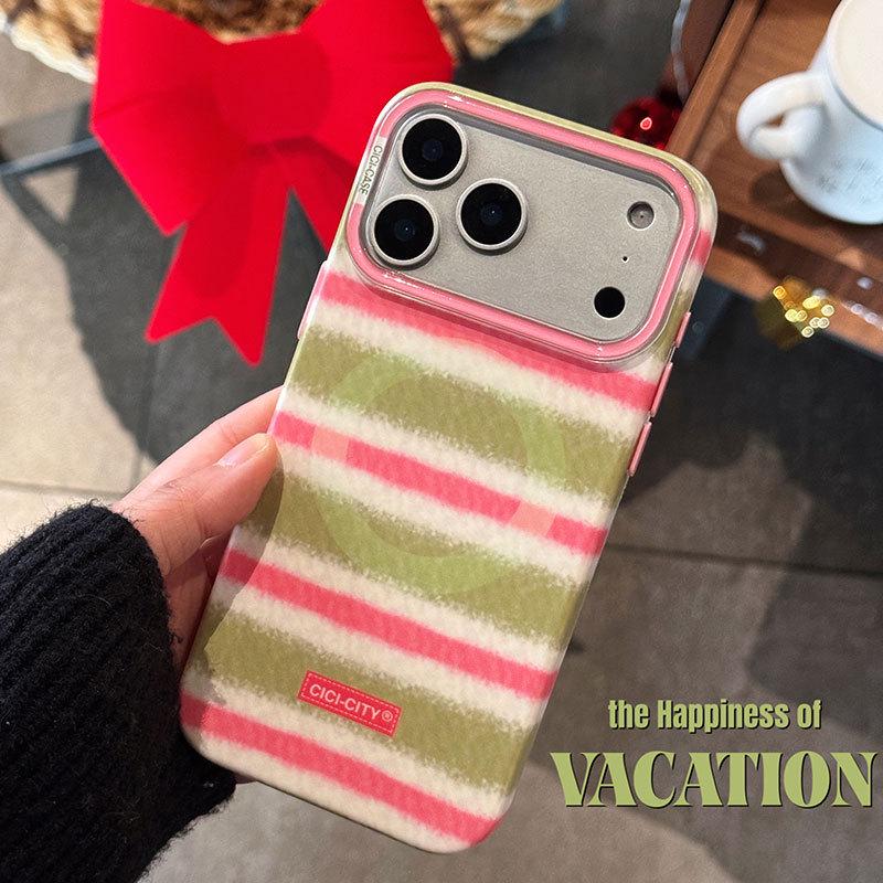Colorful Frosted Macaron Magnetic Graffiti Phone Case for iPhone 17 ProMax 17 Pro