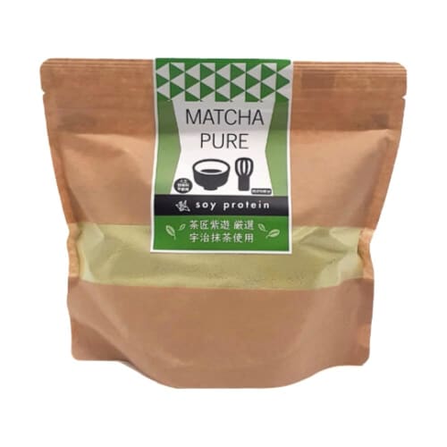 Pure Partner MATCHA PURE (Matcha Pure) Soy Protein, No Artificial Sweeteners, 500g Protein Powder, Made in Japan