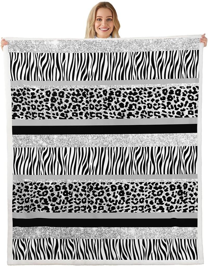 Red leopard zebra print blanket bold animal pattern soft throw modern home decor stylish bedroom bedding fashion design textile