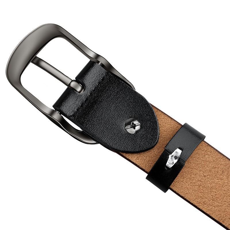 Belt Women'S Punched Pin Buckle Leather Simple Retro Jeans Belt, Casual Pants Belt