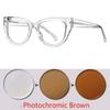 Polygon Cat Eyes Photochromic Glasses Women Myopia Eyeglasses Students Short Sight Eyewear 0 -0.5 -1 -1.25 -1.5 -1.75 -2.0 To -6