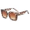 New Fashion Square Women Luxury Sunglasses Retro Designer Men Trending Leopard Blue Green Sun Glasses Shades UV400 Glasses