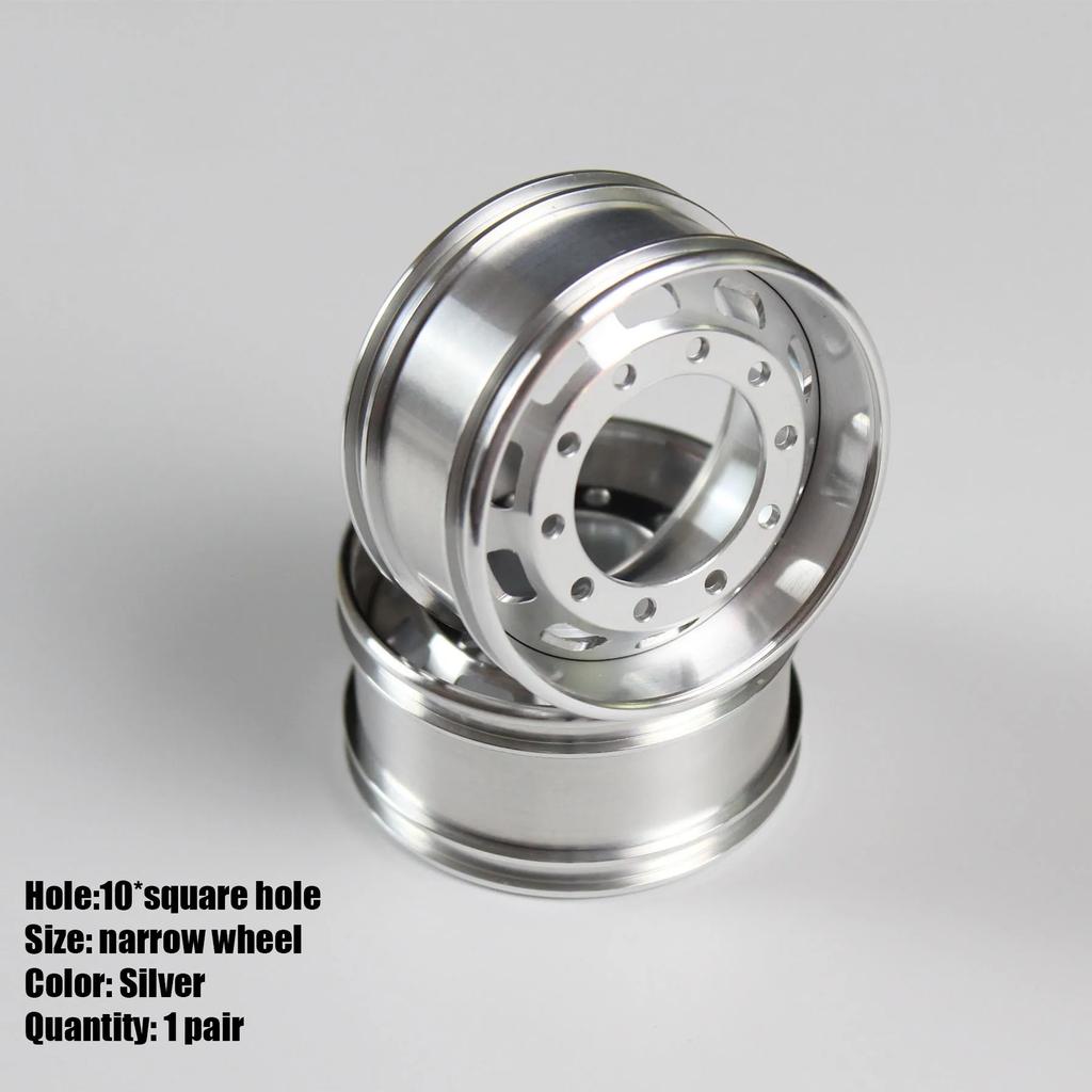 1 Pair Metal Front/rear Hub Wheel Spindle Head Brake Drum for 1/14 Tamiya RC Truck For Scania 770S For Man