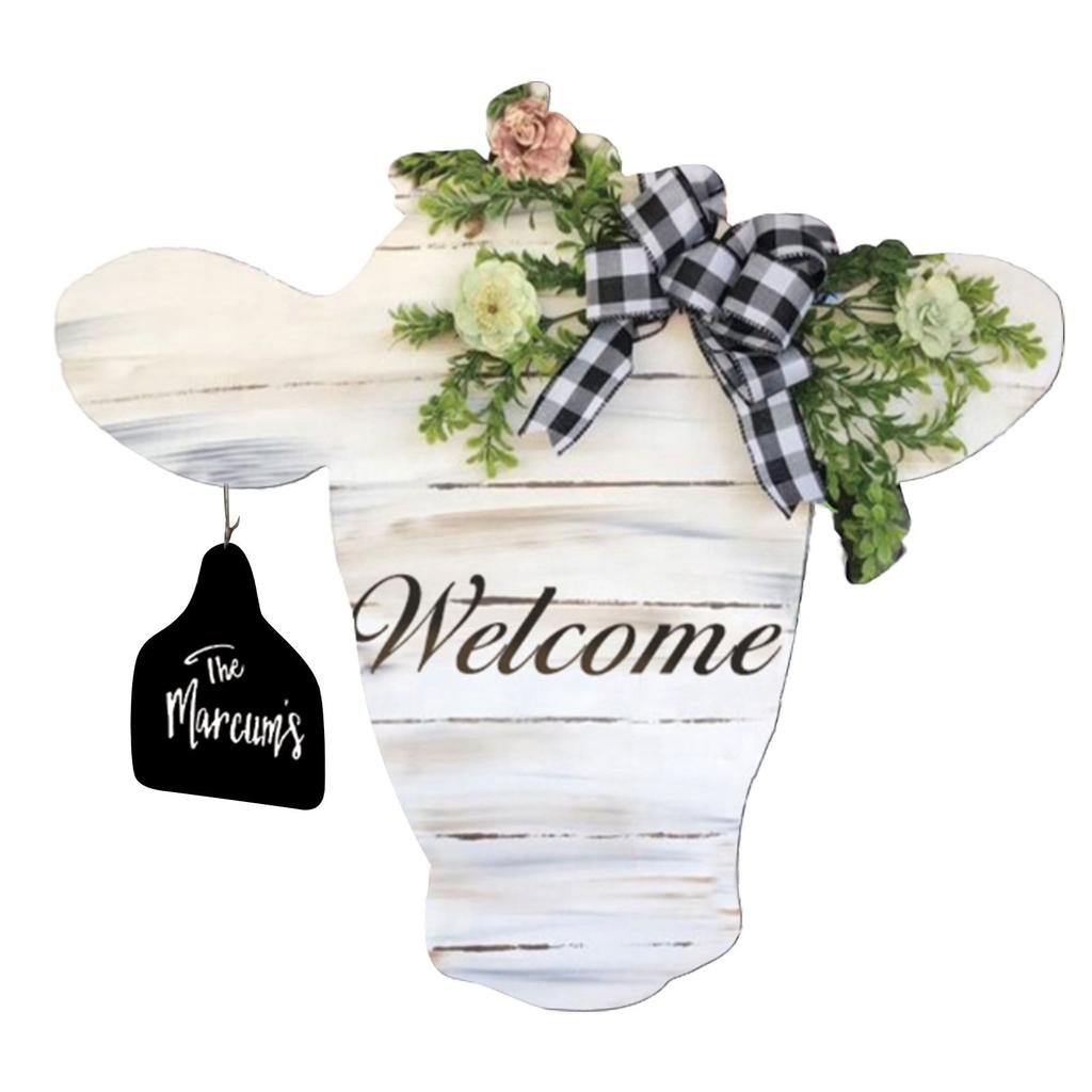 Cow Head Door Hanger with Ear Home Door Decor Enhance Festival Atmosphere Home Ornament Supplies